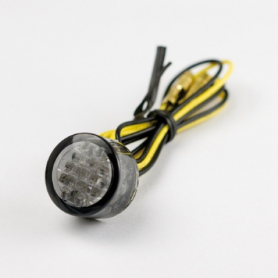 LED moto blinkry Twenty, černé, tónované sklo, homologované