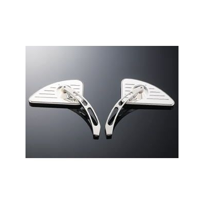 Zpětné zrcátko motocyklu HIGHWAY HAWK Tech Glide Teardrop - Levé, zakřivená nožička