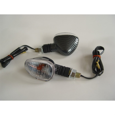 miniblinkr ovál carbon, čiré sklo,