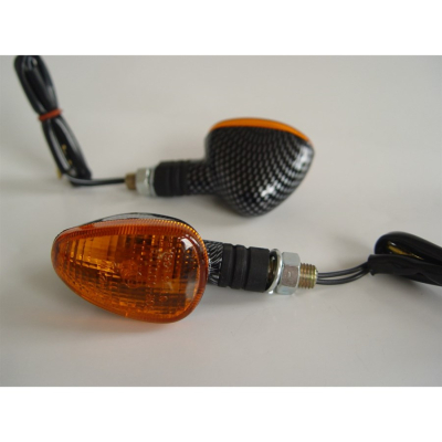 miniblinkr ovál carbon, oranžové sklo,