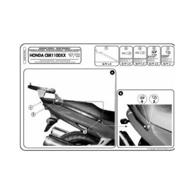 montážní sada na kufr Honda CBR 1100 XX
