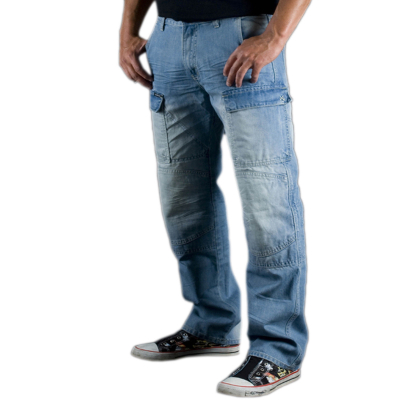 Kevlarové modré jeansy s CE chrániči