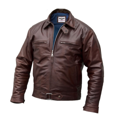 Kožená německá letecká bunda Eric Hartmann černá