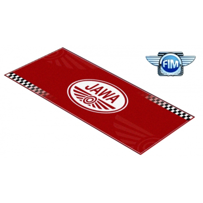 Koberec pod moto JAWA červený