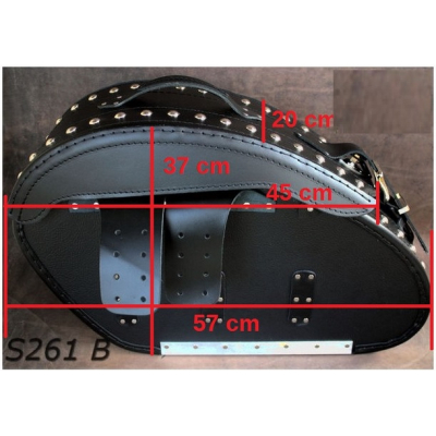 Kožené brašny S261 se zámkem 57x37x20cm