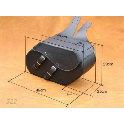 Kožené brašny na motorku S22, 49x29x20cm