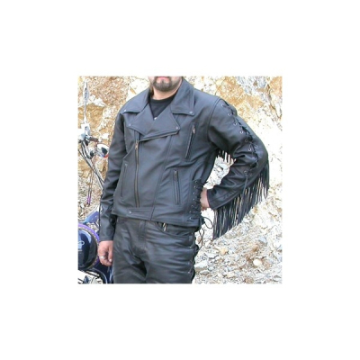 Kožená bunda BIKERS MODE F-E2 S TŘÁSNĚMI