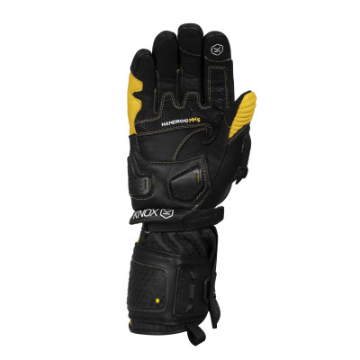 Sportovní motocyklové rukavice Knox Handroid V žluté