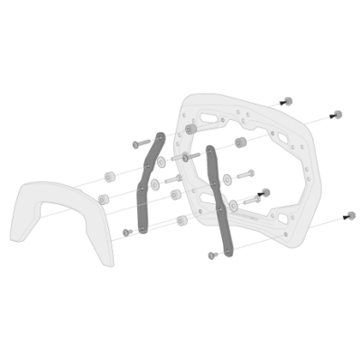 Sada adaptéru PRO  pro Krauser / Hepco. Montáž 2 případů. SW-Motech