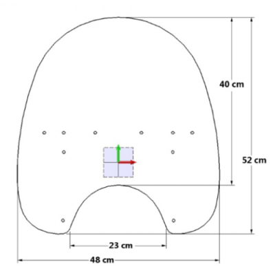 Chopper plexi univerzální, výška  52cm - 4 barvy