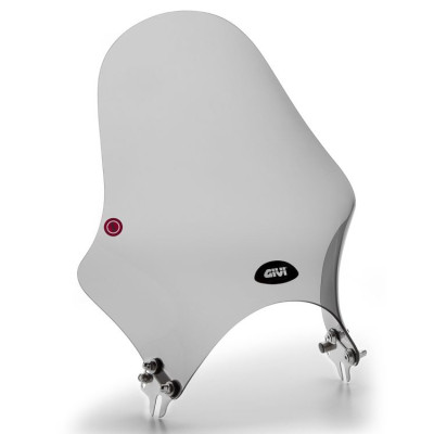 A210 plexi kouřové s nerezovým úchytem na světlomet, vxš350x365 mm