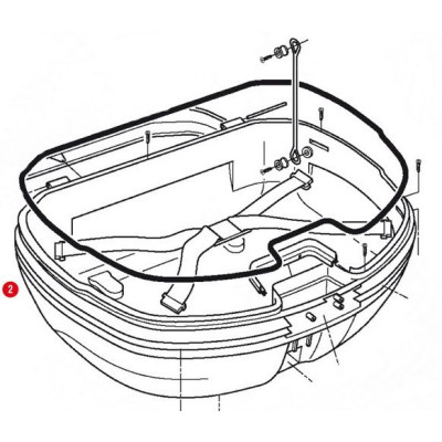 Z46FNM spodní víko kufru GIVI V 46, černé
