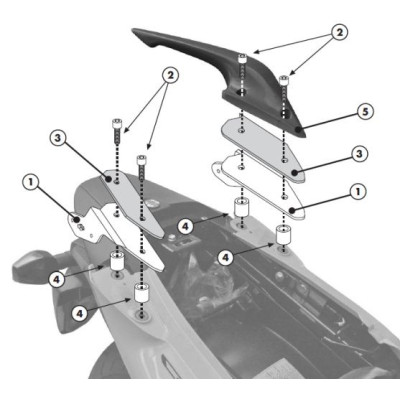 777KIT sada pro montáž PLXR 208 bez SR 777 (M) pro Honda - CBF 1000 / CBF 1000 ST (10-14)