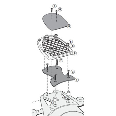 SR3101M special rack Suzuki DL 650 V-Strom L2-L6 (11-16) pro MONOLOCK