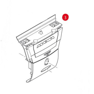 Z398NTMR mechanismus zavírání kufru E 55NT Maxia, kompletní (pant + ucho)