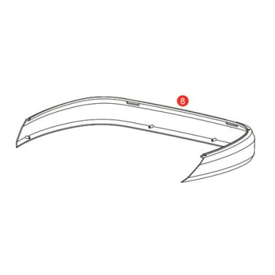 Z4701A900R zadní ozdobný plast kufru V47, stříbrný