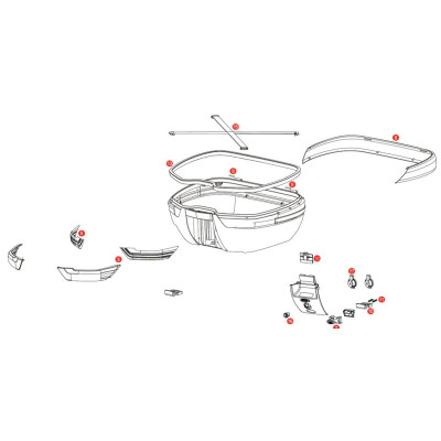 ZV47FNM spodní víko kufru V 47 kompletní, černé