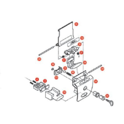 Z641NTM pant zavírání pro kufr GIVI V46NT kompletní (stříbrný klíč a černé tlačítko)