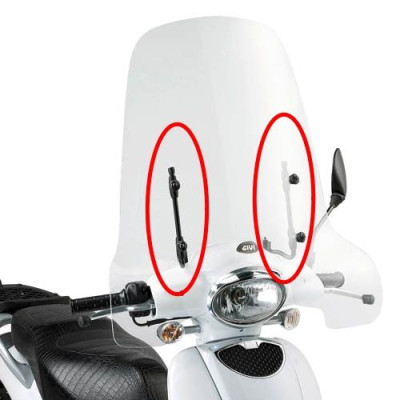 A6704A montážní sada plexi 152A Aprilia Scarabeo 50-100 (09-20)