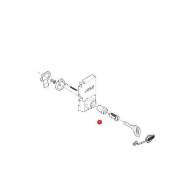 Z8024MR sada zámku s uzavírací klemou pro kufr GIVI OBK 42/58, nerez