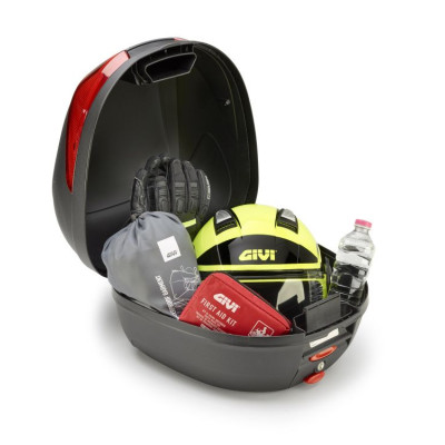 B29N2 kufr GIVI černý s červenými odrazkami (Monolock s vlastní plotnou), objem 29 ltr.