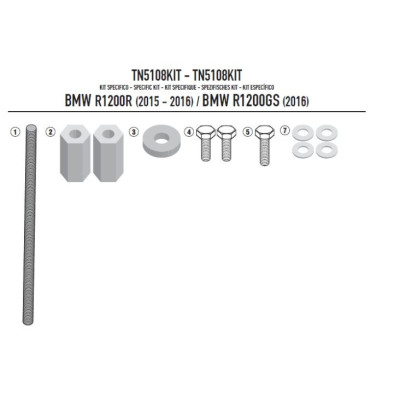 TN5108KIT sada pro montáž TN 5108/TN 5108OX pro R 1200 R/RS (16-18) a R 1200 GS (16-18)