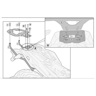 SR5125 special rack BMW G 310 R (17-24) pro kufry Monokey nebo Monolock, bez plotny