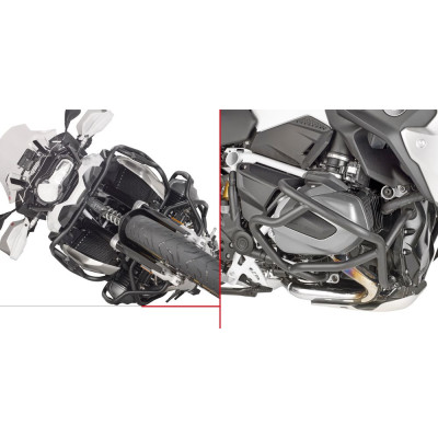 TN5128 padací rámy spodní BMW R 1250 GS (19-24), R 1250 R/RS (19-24) černé lakované