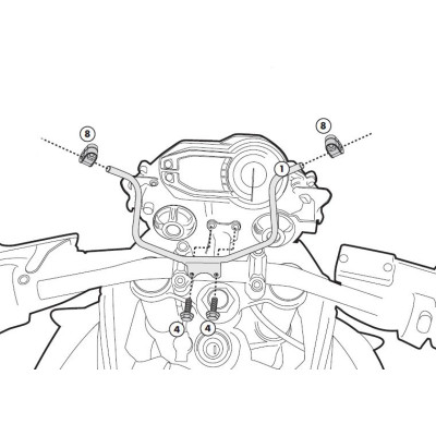 D6112KIT pro Kymco Xciting S 400i TCS (18-24) montážní sada pro plexi D 6104ST