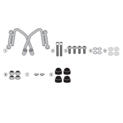 A1176A montážní sada Honda CB 500 F (19-23) pro plexi 1176A a 1176ABL