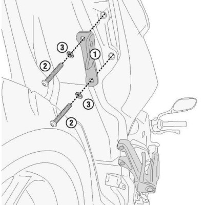 1185KIT sada pro montáž TE1185 bez 1185 FZ pro Honda CB 650 R (21-23)