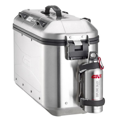 DLMK36APACK2 pravý + levý kufr GIVI Dolomiti 36 Trekker hliníkový stříbrný (boční), objem 2x36 ltr.