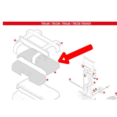 Z2070OXR - hliníkový stříbrný kryt víka kufru TRK 33/46, poz.7, spodní i horní díl