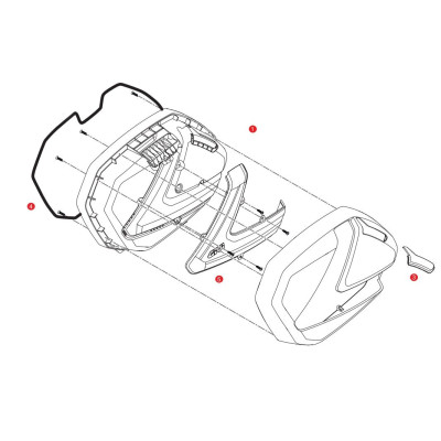 Z3702A900DXR kryt víka kufru V 37 (šíp), pravé, stříbrné lakované