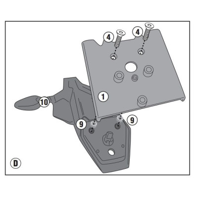 6421KIT sada pro samostatnou montáž nosiče PLO6421MK/CAM bez Monoracku Triumph Tiger Sport 660