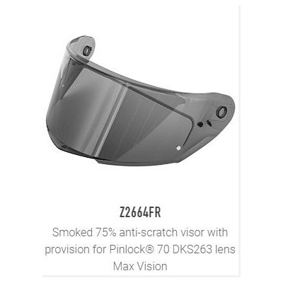 Z2664FR plexi kouřové pro přilbu GIVI 50.6 Sport, 50.8, 50.9, tvrzené proti poškrábání