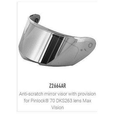 Z2664AR plexi stříbrné zrcadlové pro přilbu GIVI 50.6 Sport, 50.8, 50.9, tvrzené proti poškrábání
