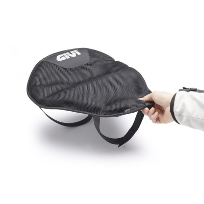 S230 GIVI změkčující vzduchový podsedák na sedlo motorky (395x360x40 mm), 2 popruhy