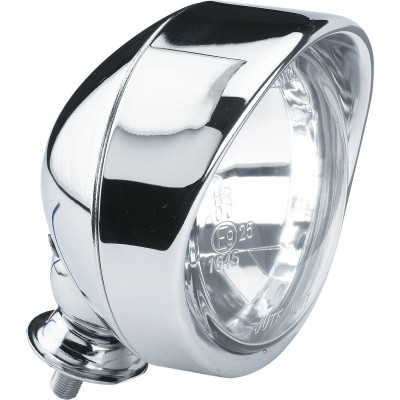 Přídavný světlomet se štítkem, chromovaný, E-homologace