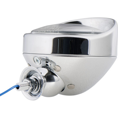 Přídavný světlomet se štítkem, chromovaný, E-homologace