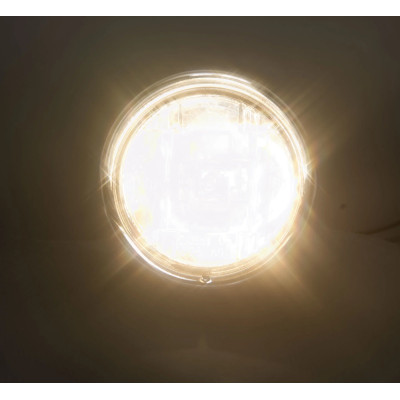 Přídavný světlomet se štítkem, chromovaný, E-homologace