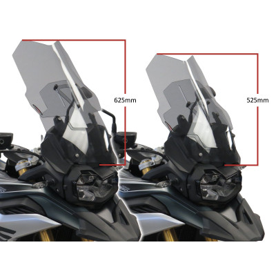 BMW F850GS 18-23, F850GS ADVENTURE 18-23, F900GS ADVENTURE 24-25 Výškově nastavitelný plexi štít