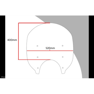 BMW R18 CLASSIC 22-26 Plexi Standard 400mm