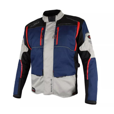 Bunda na moto XRC Winkle 2.0 WTP men adventure grey/black/blue/red