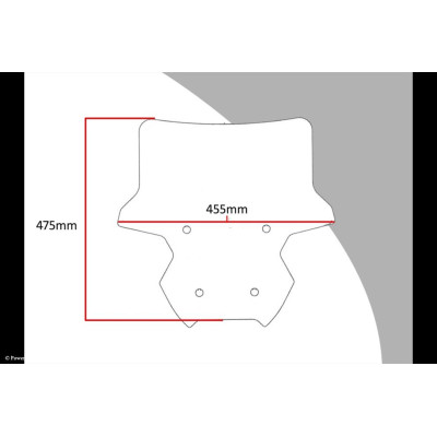 BMW C 400 X 18-26 Skútr plexi Powerbronze  475 x 455 mm