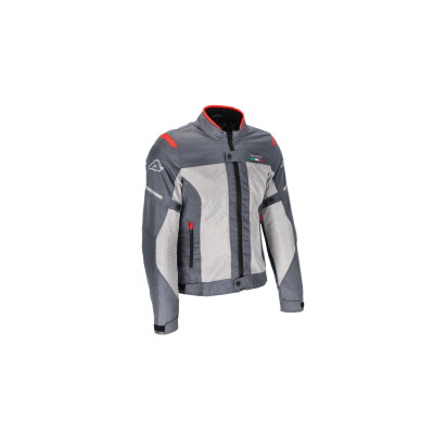 Bunda ACERBIS CE ON ROAD RUBY LADY šedá/červená šedá/červená XL