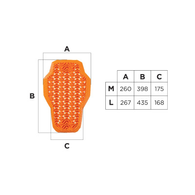 Zádový chránič (homologovaný) do bundy Acerbis oranž oranž M