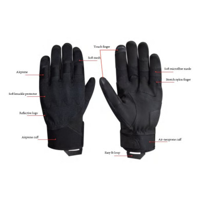 Moto rukavice MCP ERGO MOTH černé 1521