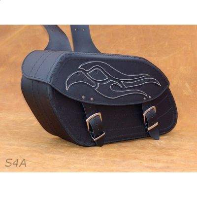 Kožené moto brašny S4 černé, 50x29x17cm