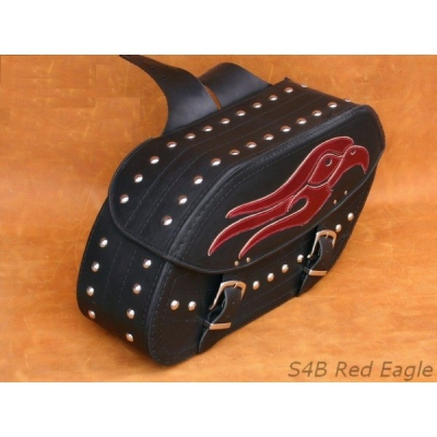 Kožené moto brašny S4 Red Eagle černé, 50x29x17cm